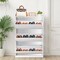Shoe Cabinet 3 Flip Drawers Freestanding White Storage Organizer